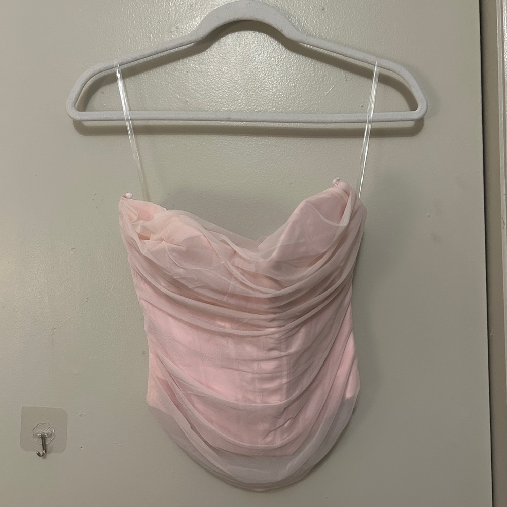House of CB Georgie Mesh Strapless Corset Top - Picture 2 of 3
